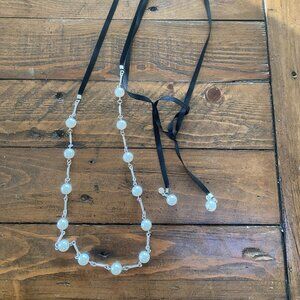 Lauren Conrad beads and black ribbon